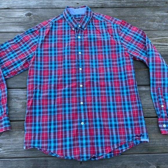 American Eagle Outfitters Men Casual Shirt Long Sleeve Button Down Plaid Sz M/M - Picture 10 of 10
